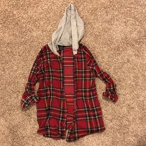 Flannel with hood